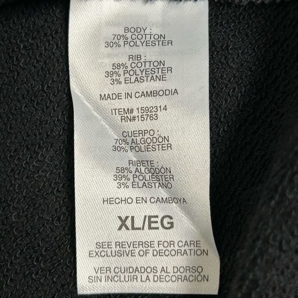 Champion Women’s Black/Grey Hoodie with Adjustable Waist Size XL - Picture 7 of 8